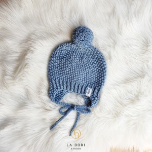 POM-POM BEANIE Niezapominajka