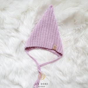 STRIPES PIXIE HAT Jasny Róż