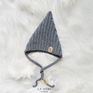 STRIPES PIXIE HAT Szary