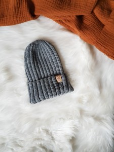 RIBBING BEANIE Szary