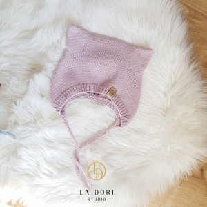 KITTY BONNET Merino Pudrowy róż