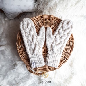 Rękawiczki FLUFFY Białe