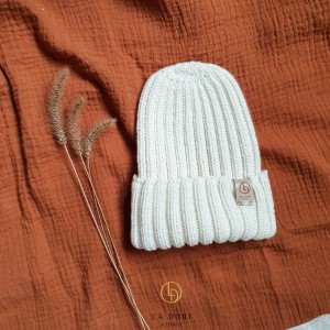 RIBBING BEANIE Ecru
