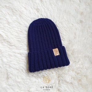 RIBBING BEANIE Granat