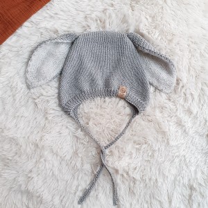 BUNNY BONNET Jasny szary