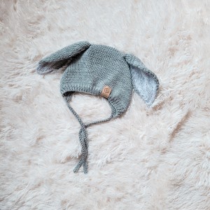 BUNNY BONNET MerinoJasny szary 