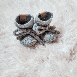 Buciki PETITE Merino Jasny szary
