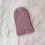 Fluffy beanie Brudny róż