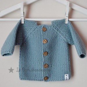 MOSS CARDIGAN Niebiesko - zielony