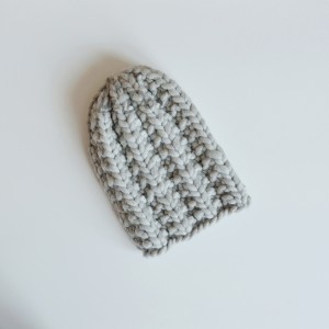 CHUNKY BEANIE Jasny szary