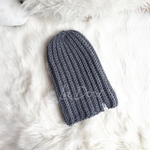 FLUFFY BEANIE szary