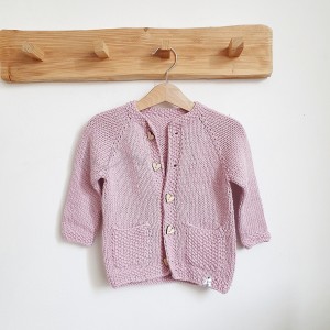 CASUAL CARDIGAN Pudrowy róż