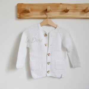 CASUAL CARDIGAN Biały