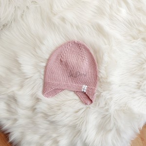 SIMPLE BEANIE Pudrowy róż